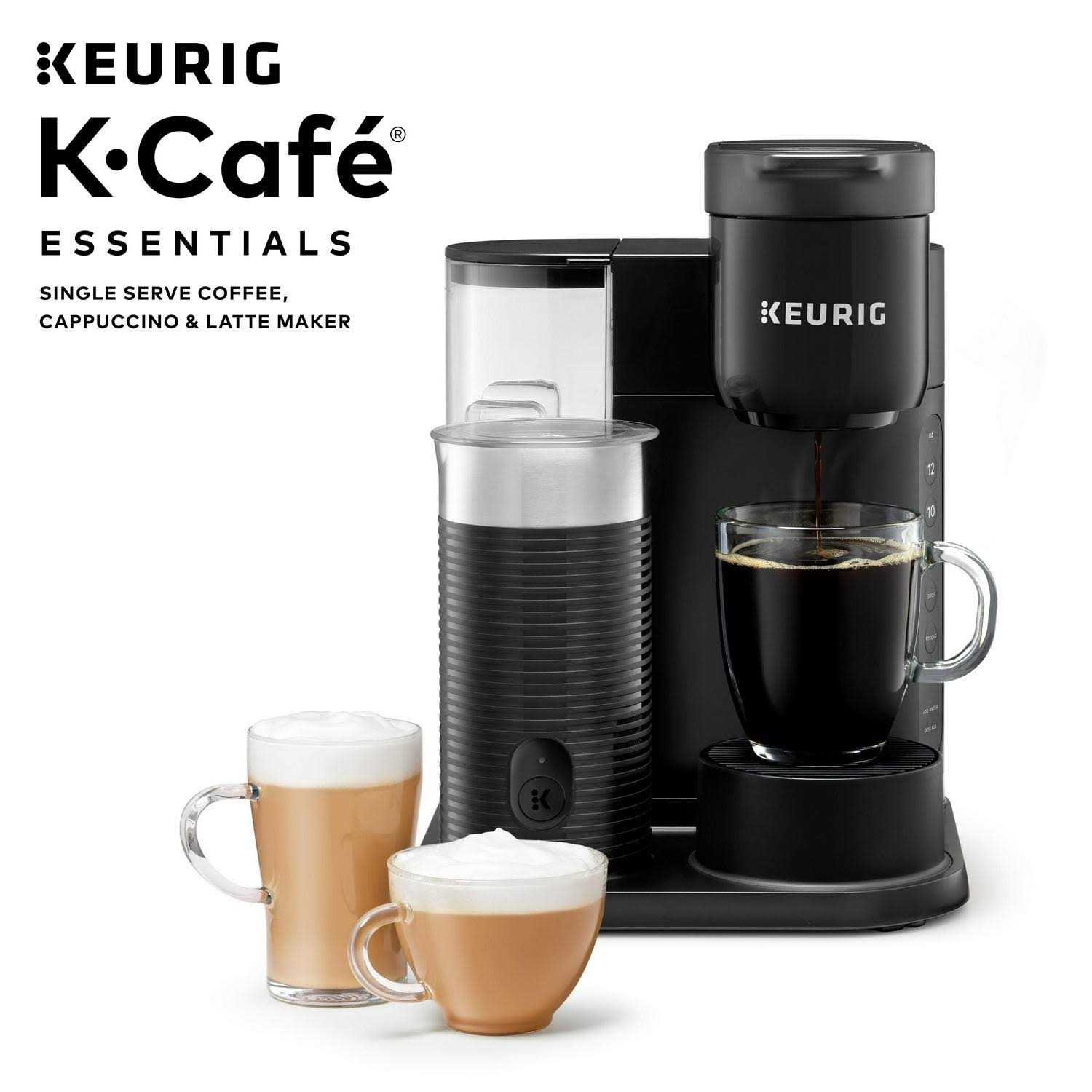 Keurig K-Cafe Essentials Single Serve K-Cup Pod Coffee Latte & Cappuccino Maker