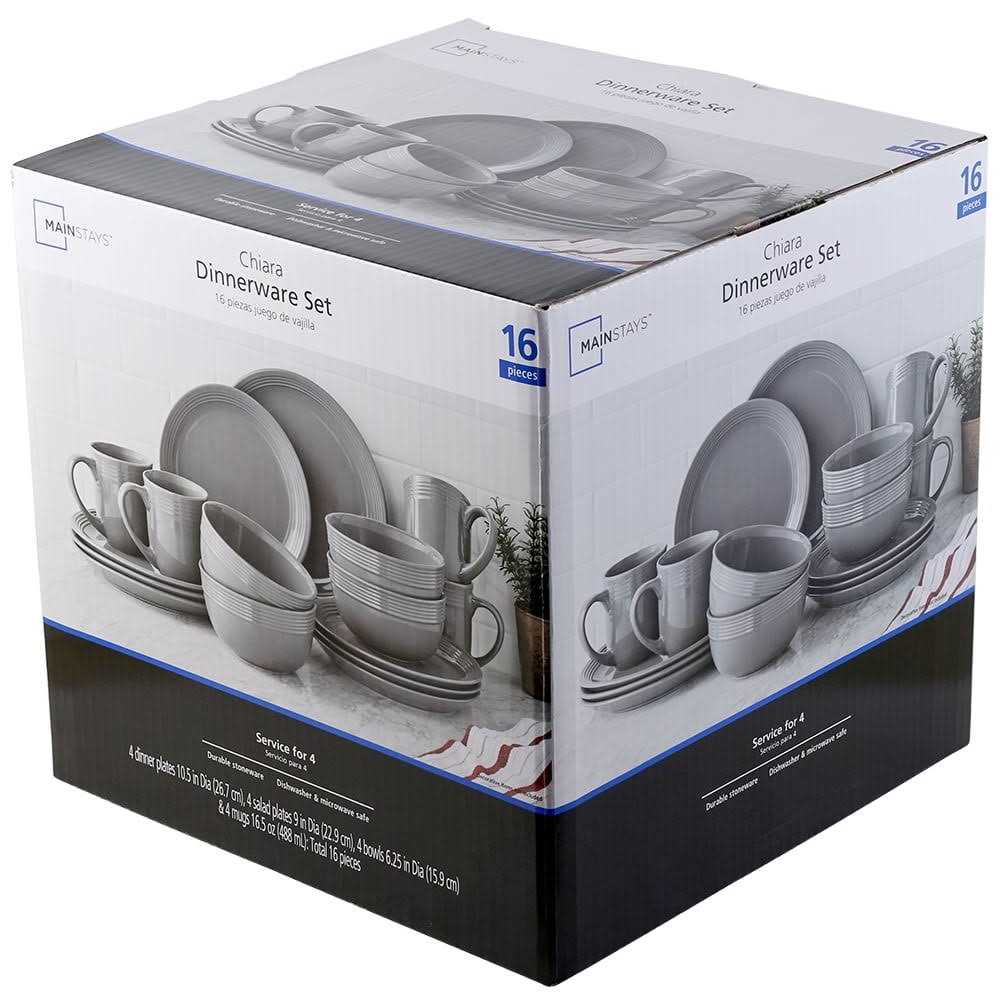 Mainstays Chiara 16-Piece Stoneware