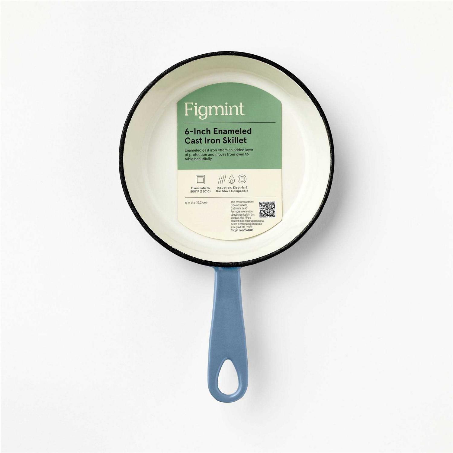 Figmint 6 Enameled Cast Iron Skillet