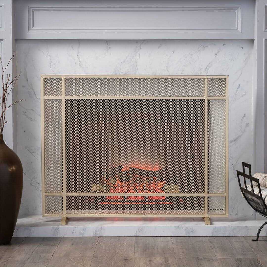 Erick Iron Fireplace Screen Home Loft Concepts Finish