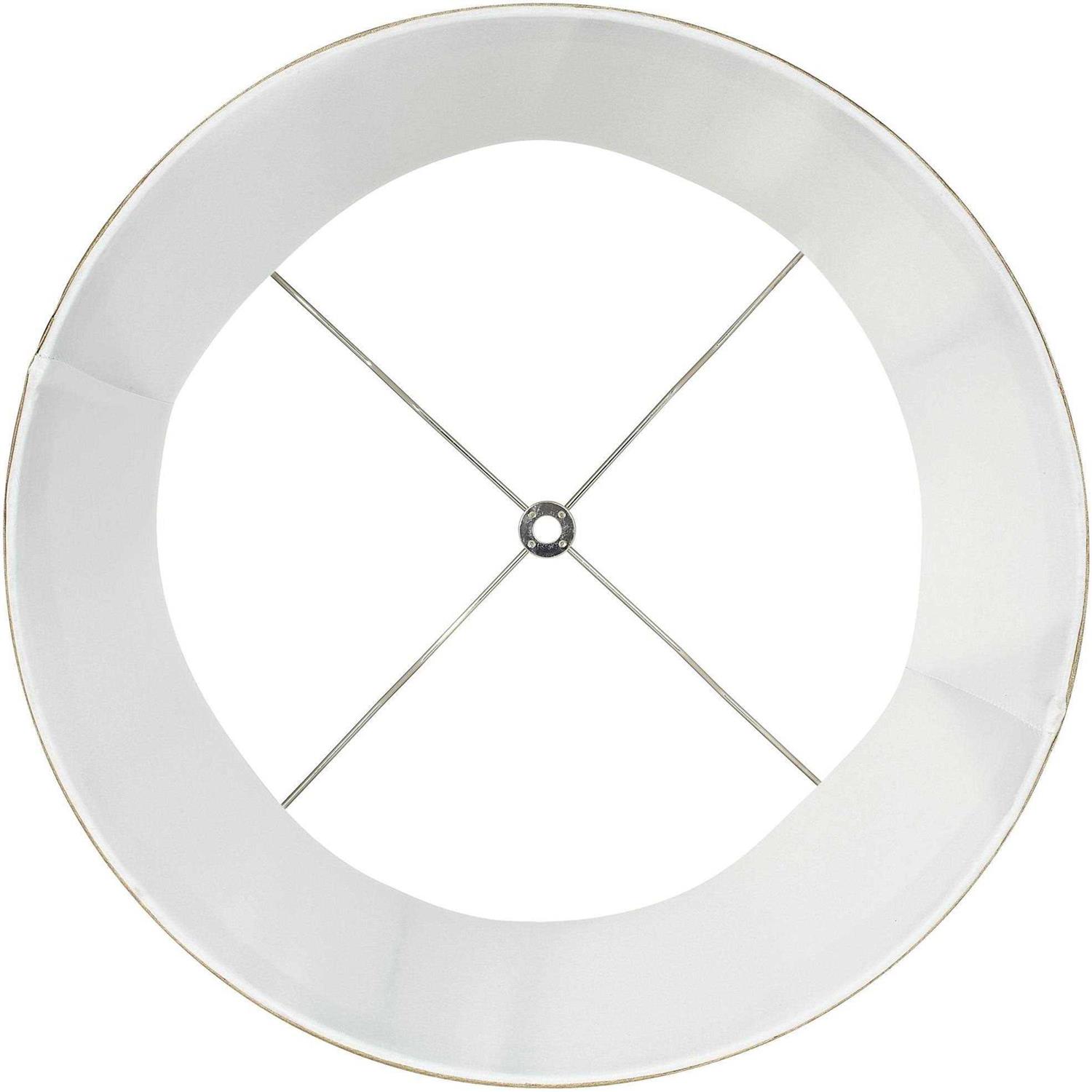 Springcrest Ivory Linen with Taupe Trim Lamp Shade 14x16x12