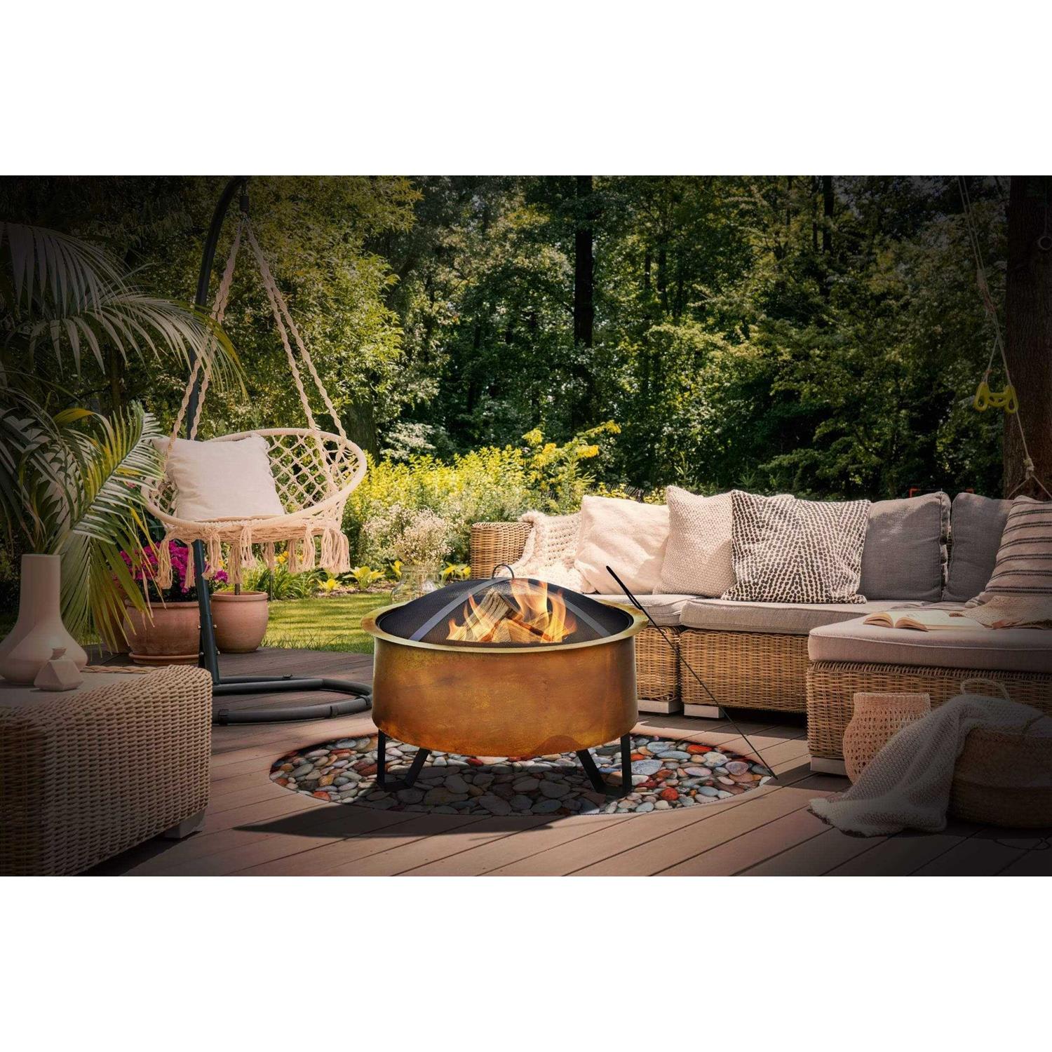 Bond Sterling Oaks Tripoli 26 In. Round Wood Burning Fire Pit