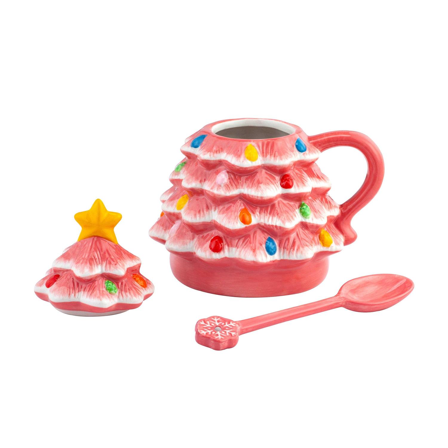 Lidded Nostalgic Tree Mug with Spoon Mr. Christmas