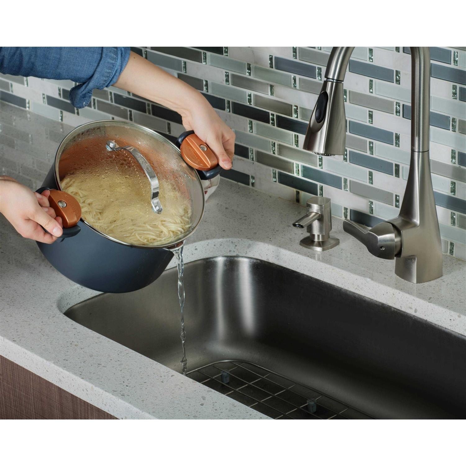 Gotham Steel Pasta Pot Twist and Lock Handles