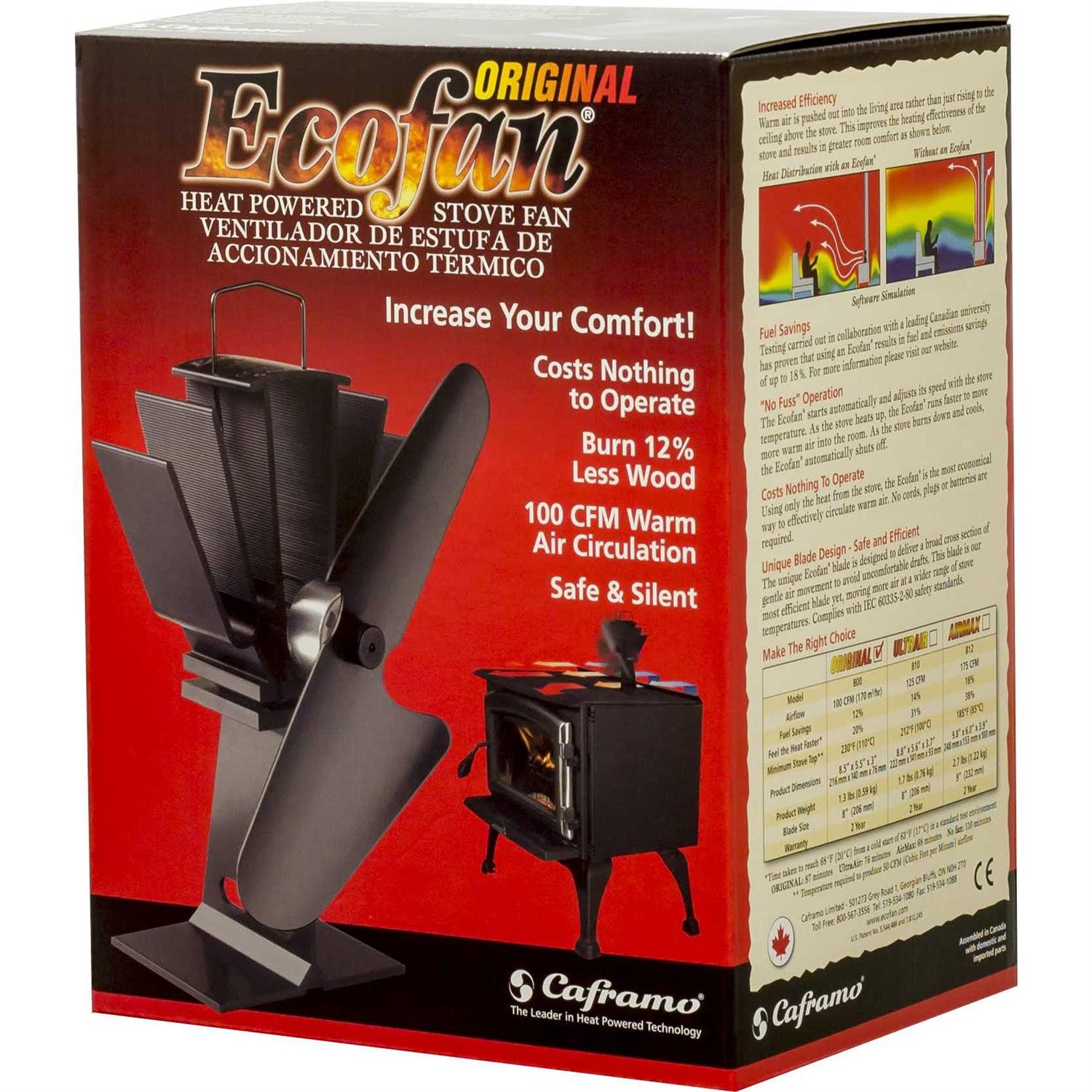 Ecofan Original Heat Powered Stove Fan