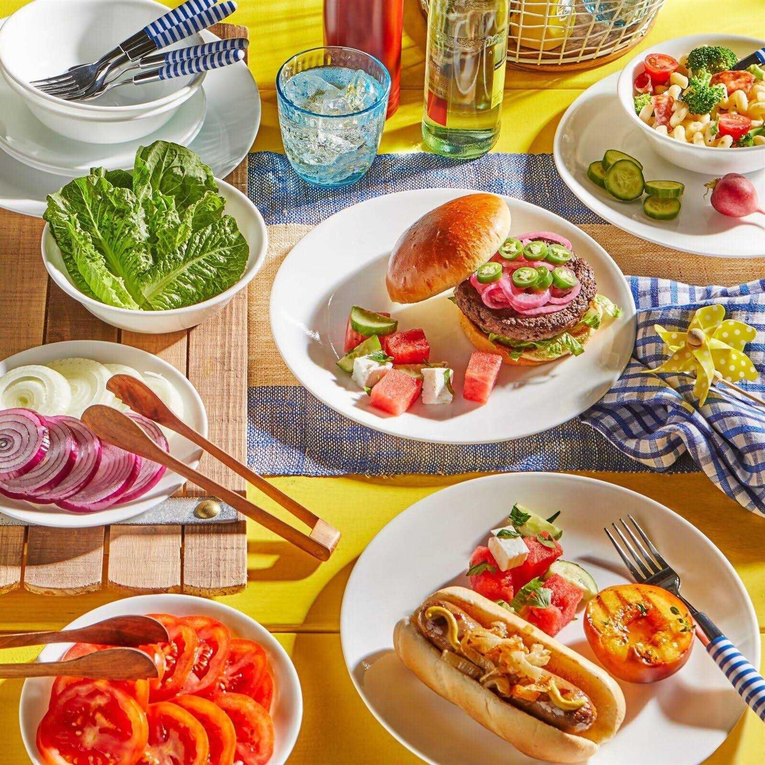 Corelle Winter Frost White Round 12-Piece Dinnerware Set