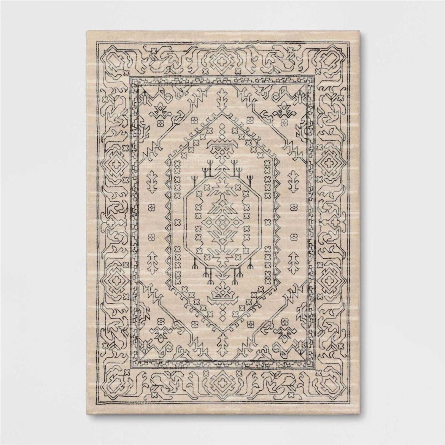 Threshold Plush Persian Style Area Rug Cream