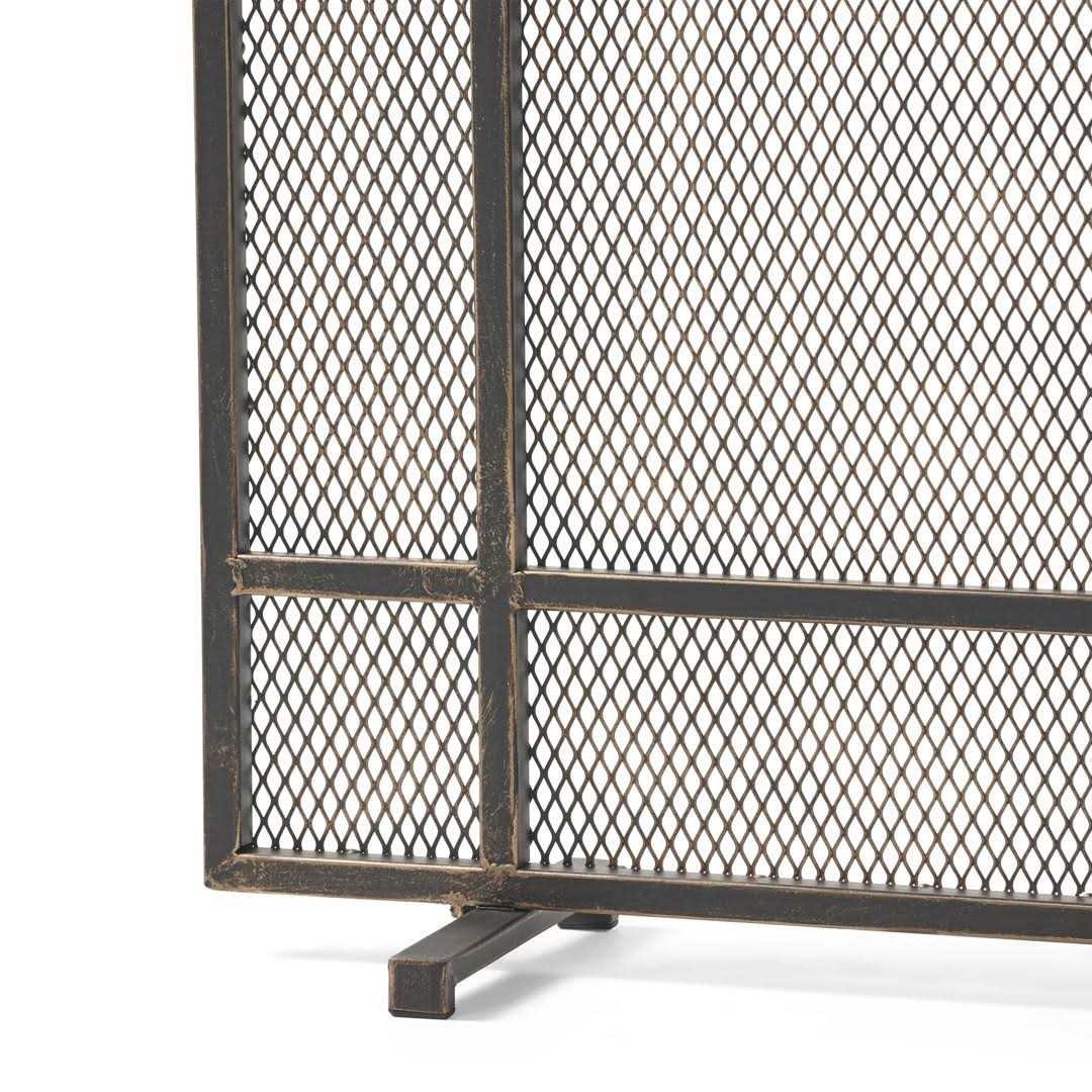 Erick Iron Fireplace Screen Home Loft Concepts Finish