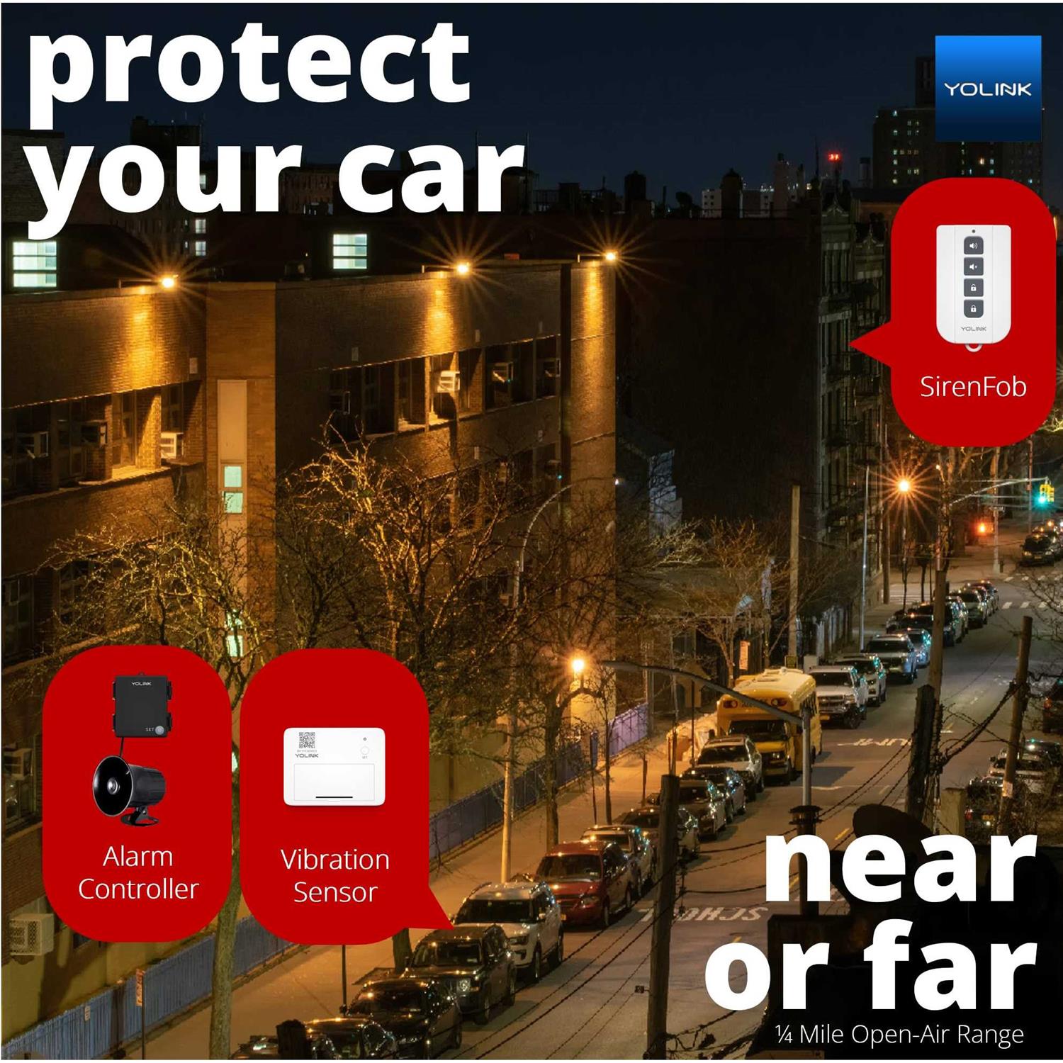 YoLink Hub and Outdoor Security Siren and Smart Alarm Controller Alarm Kit Loud 110 dB