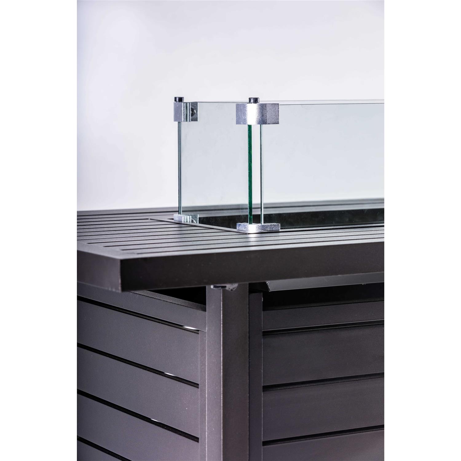 Legacy Heating Glass Wind Guard for Rectangular Fire Table
