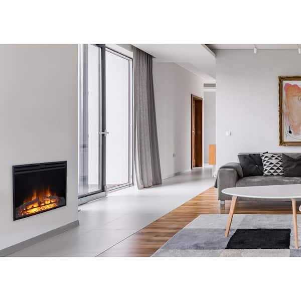 Hanover Fireside Freestanding 5116 BTU Electric Fireplace Heater Insert with Remote Control and Timer
