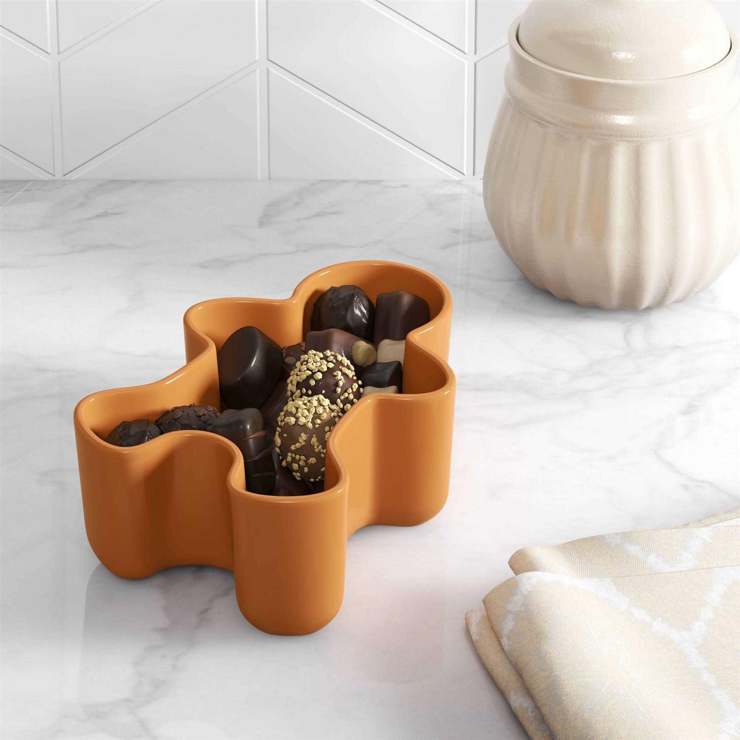 Wondershop 8oz Christmas Plastic Figural Gingerbread Dip Bowl