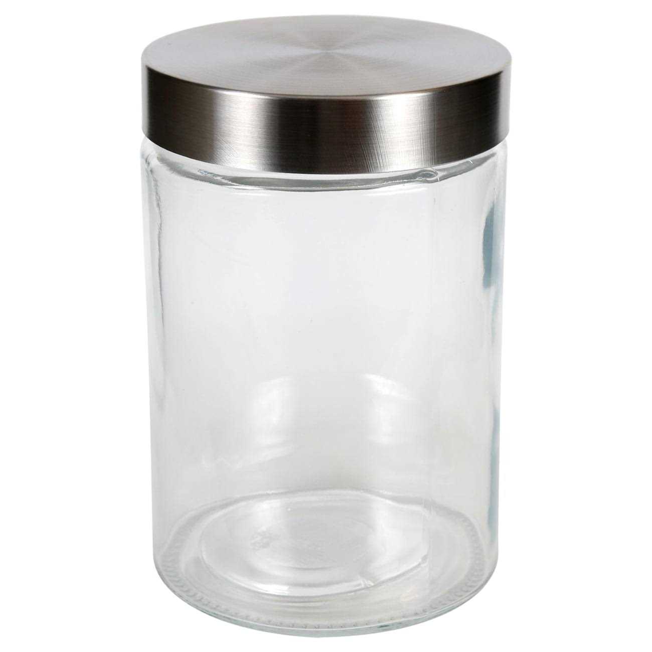 Glass Jars with Stainless Steel Lids 33.8-fl.oz.
