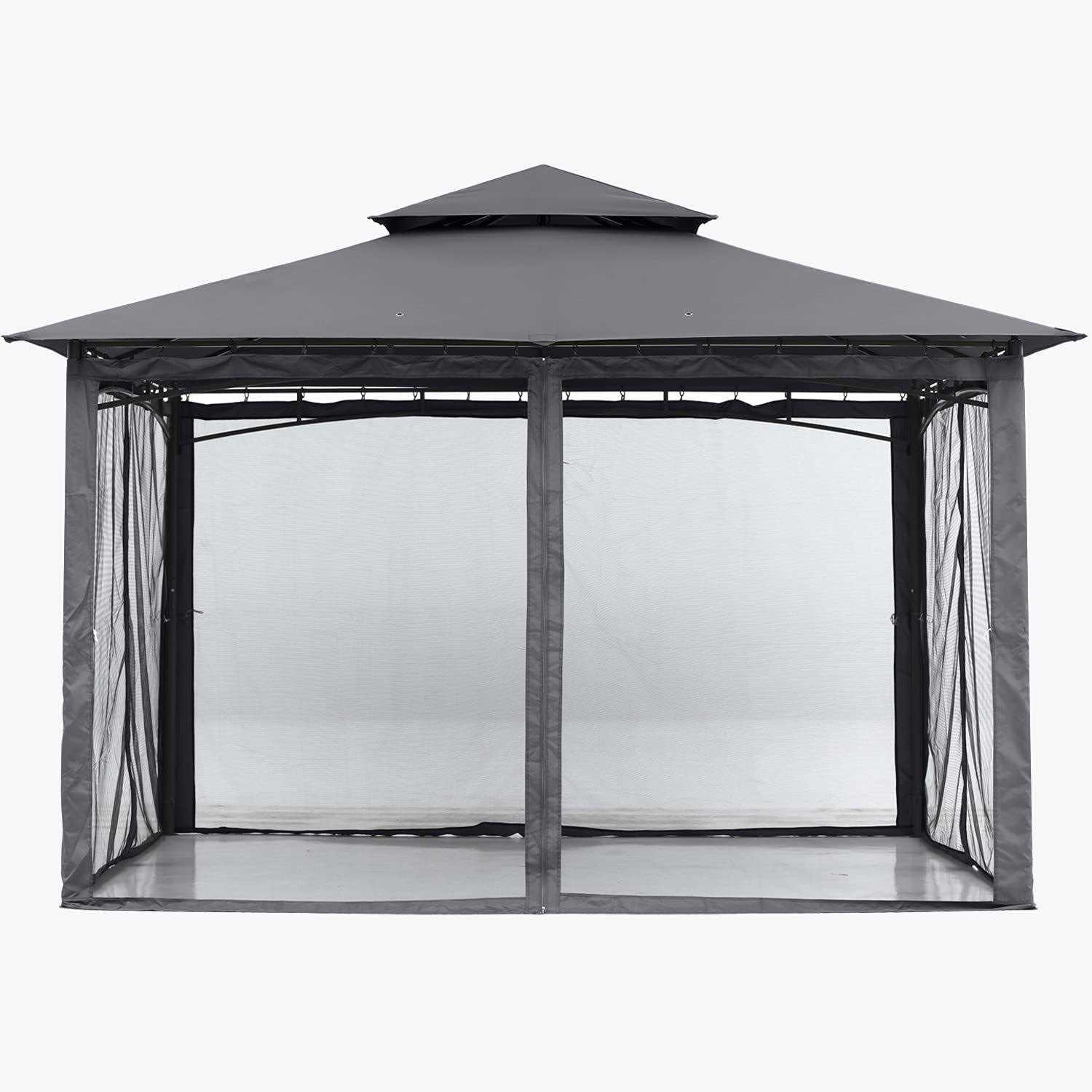Sturdy Patio Gazebo 10 Ft x with Mosquito Netting by ABCCANOPY