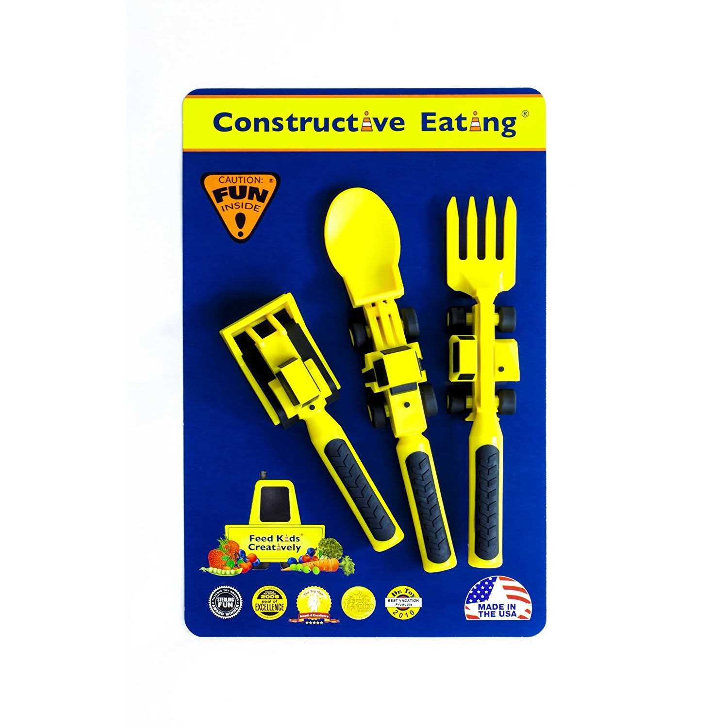 Constructive Eating Set of Construction Utensils