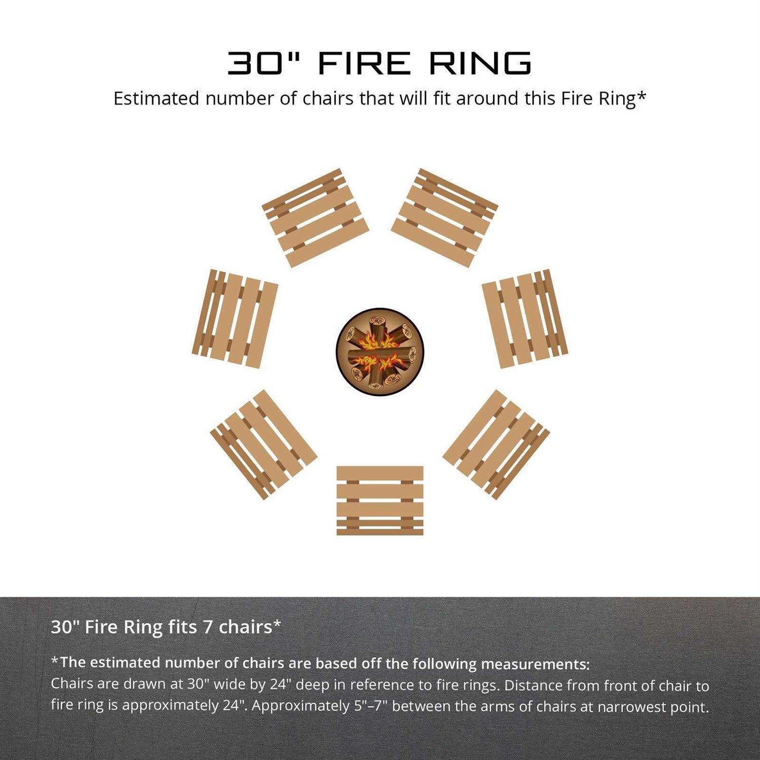 P&d Metal Works Inc Solid 3 Piece Fire Ring