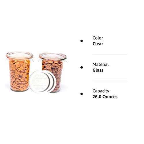 Weck Canning Jars 743 Weck Mold Jar Made of Transparent Glass