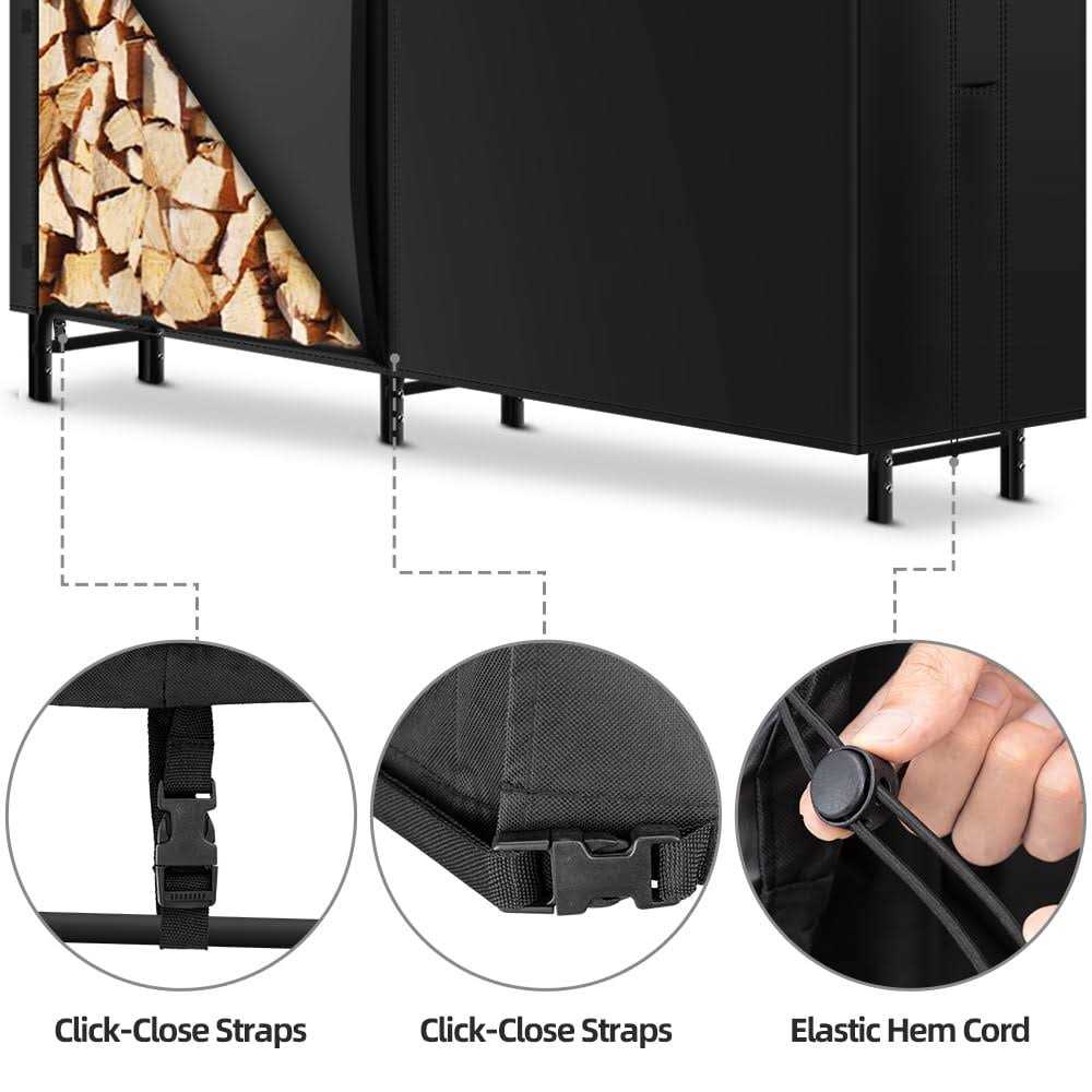 Amagabeli Firewood Outdoor Log Rack Cover