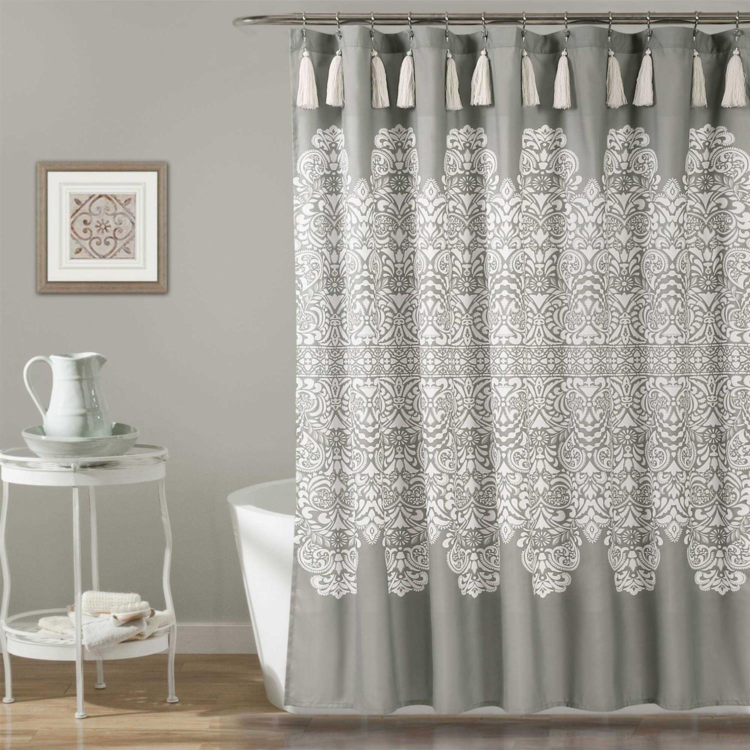 Lush Decor Boho Medallion Shower Curtain