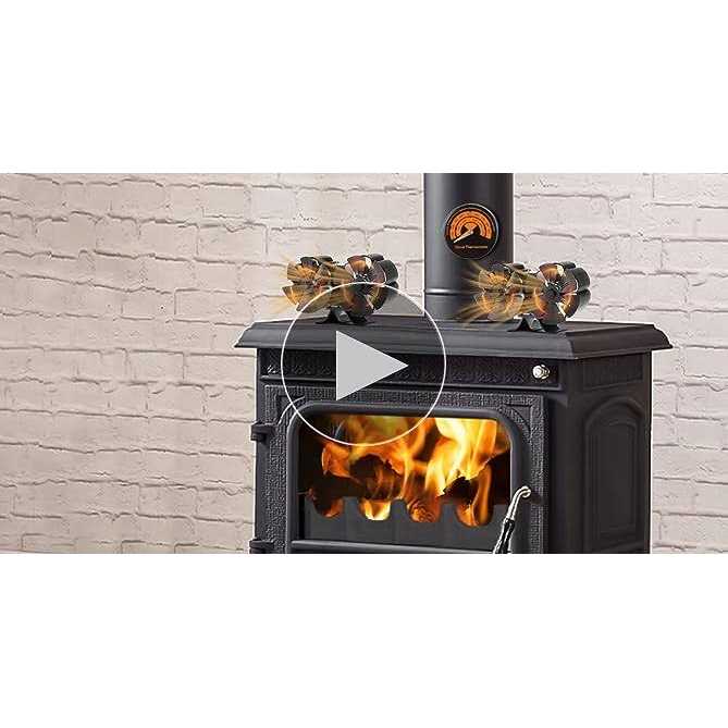 Jossacolar Wood Stove Fan Heat Powered Stove Fan Dual Motors Fireplace Fan Stove Fan Non Electric