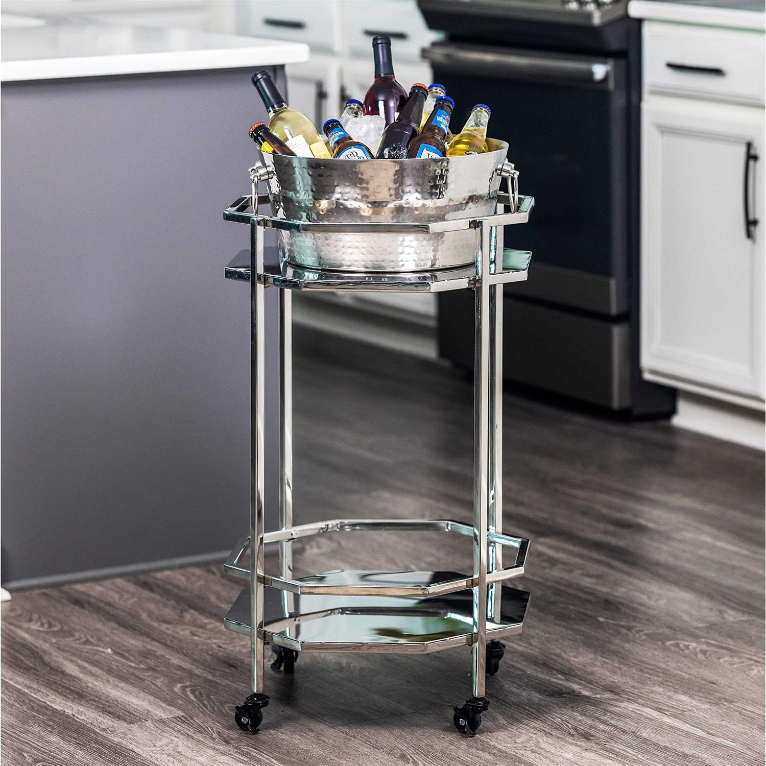 Brekx Stainless-Steel Beverage Tub, Double-Walled Insulated Anchored Bucket