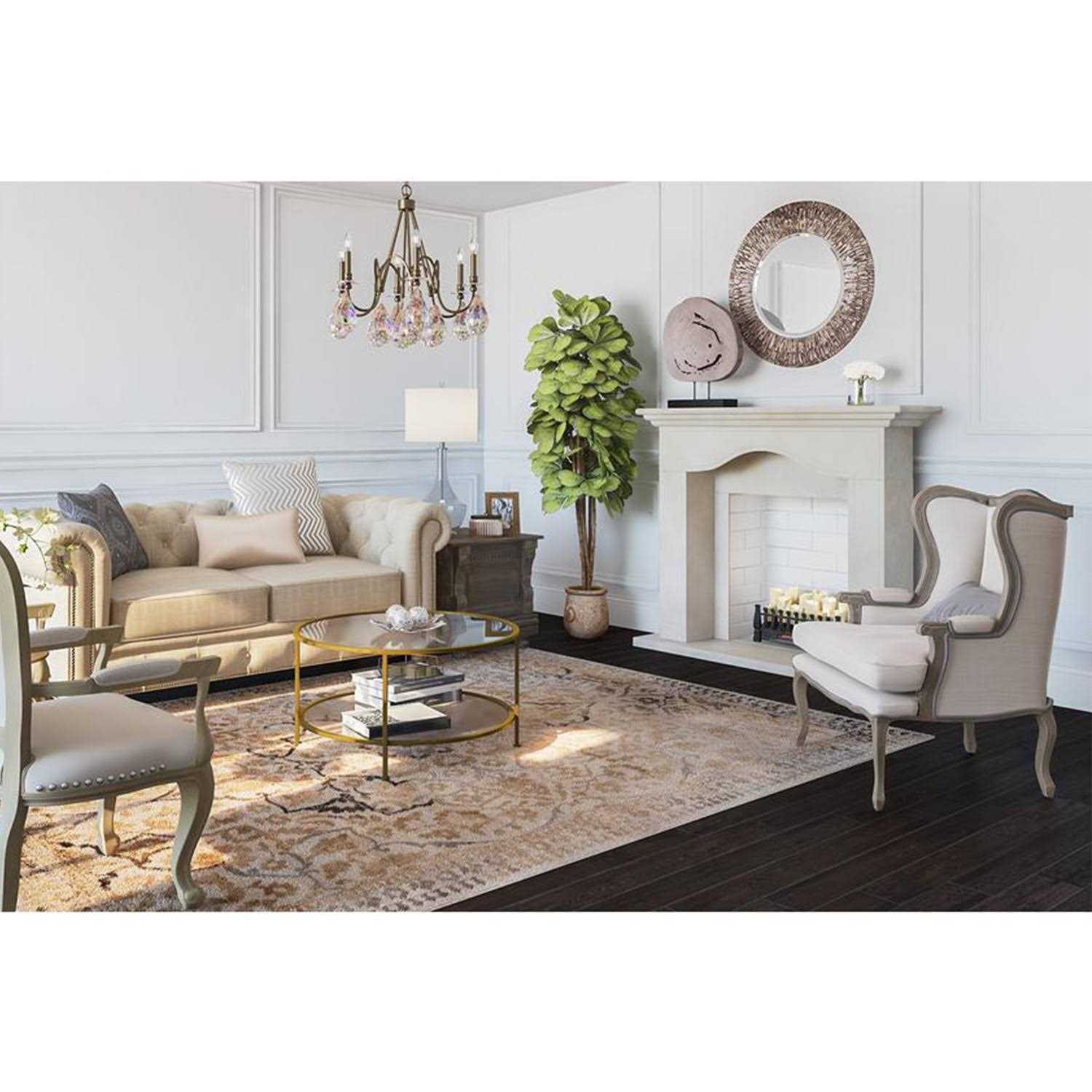 glassrestaur Brindle Flame 20 in. Candle Electric Fireplace Insert with Infrared Heater