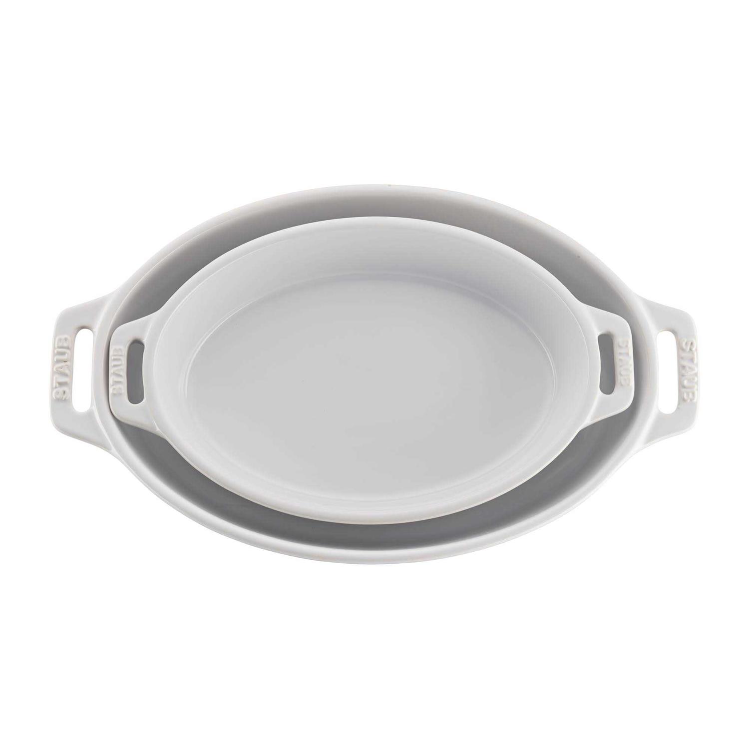 Staub 2-Piece Ceramic Oval Baking Dish Set