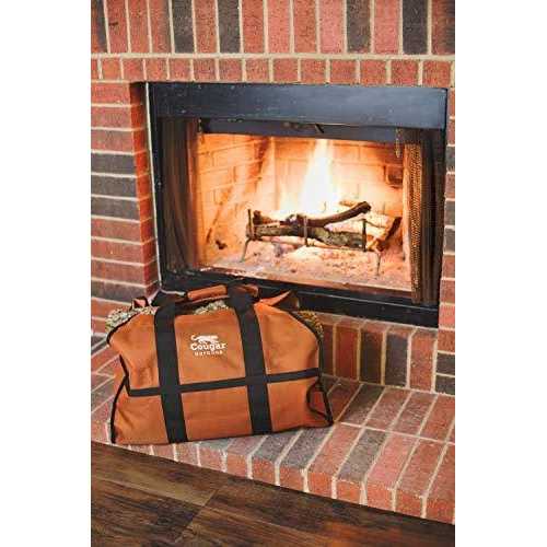 Cougar Outdoor Firewood Carrier Log Carrier Waterproof Heavy Duty Extra Large Capacity Canvas Wood Carrying Bag for Firewood