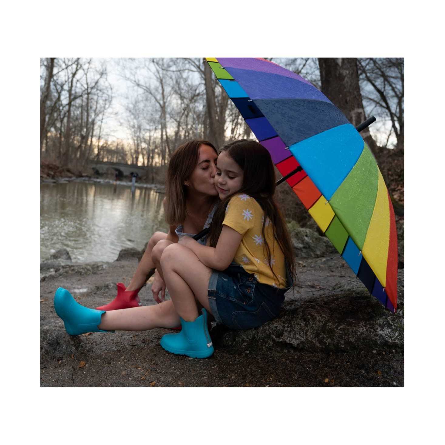 Totes Auto-Open 24 Rib Stick Umbrella