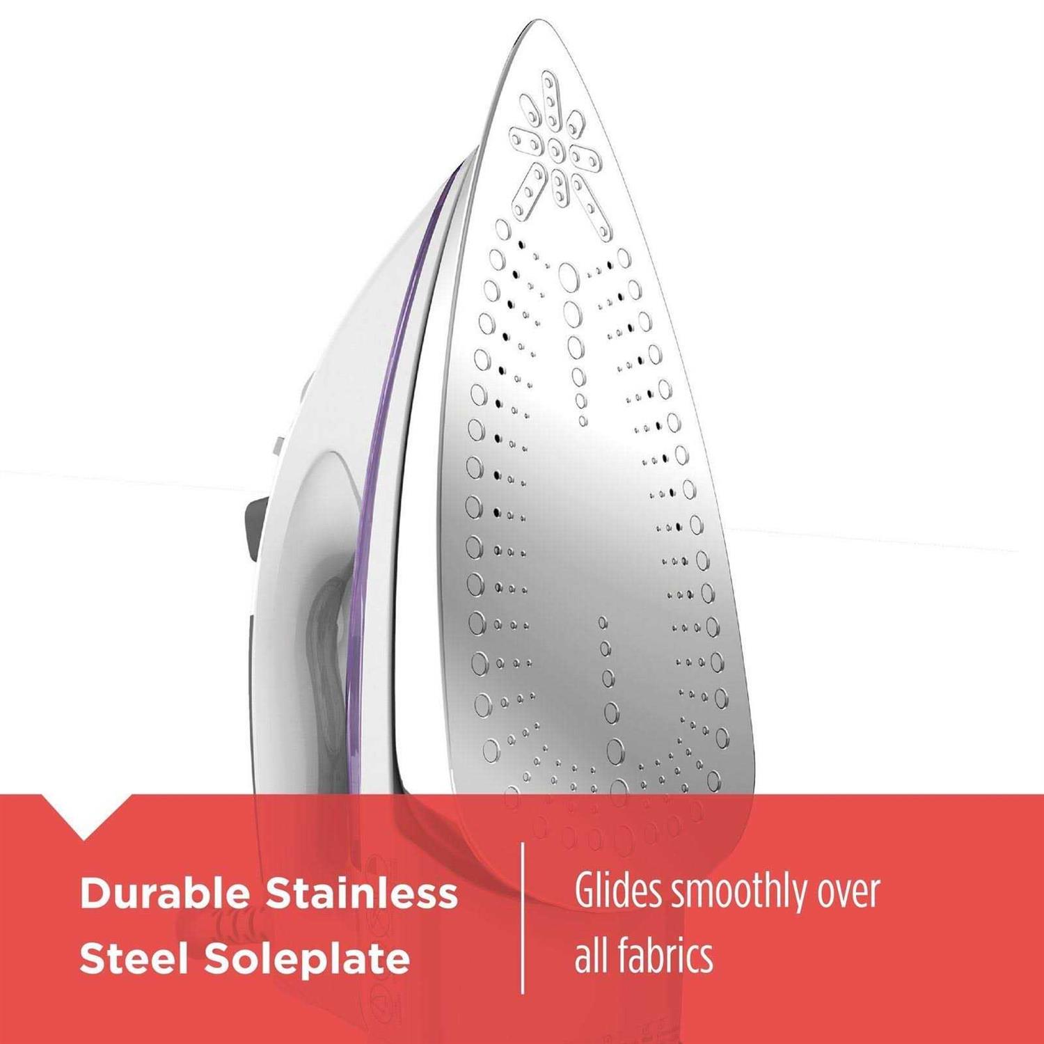 Black+decker Professional Steam Iron with Stainless Steel Soleplate
