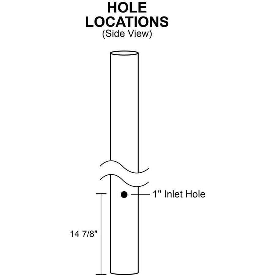 Solus Outdoor Direct Burial Aluminum Lamp Post Fits Most Standard 3 in. Post Top Fixtures Includes Inlet Hole