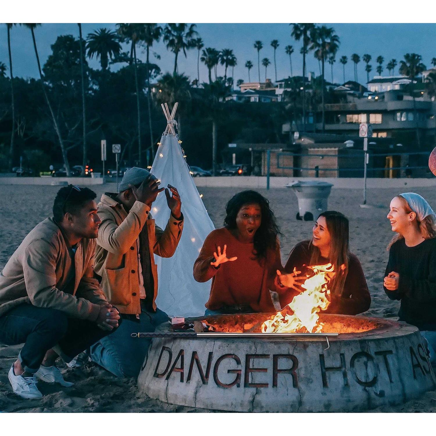 RAOMEIDE 48 Fireplace Poker Tools Outdoor Fire Poker for Fire Pit Camping