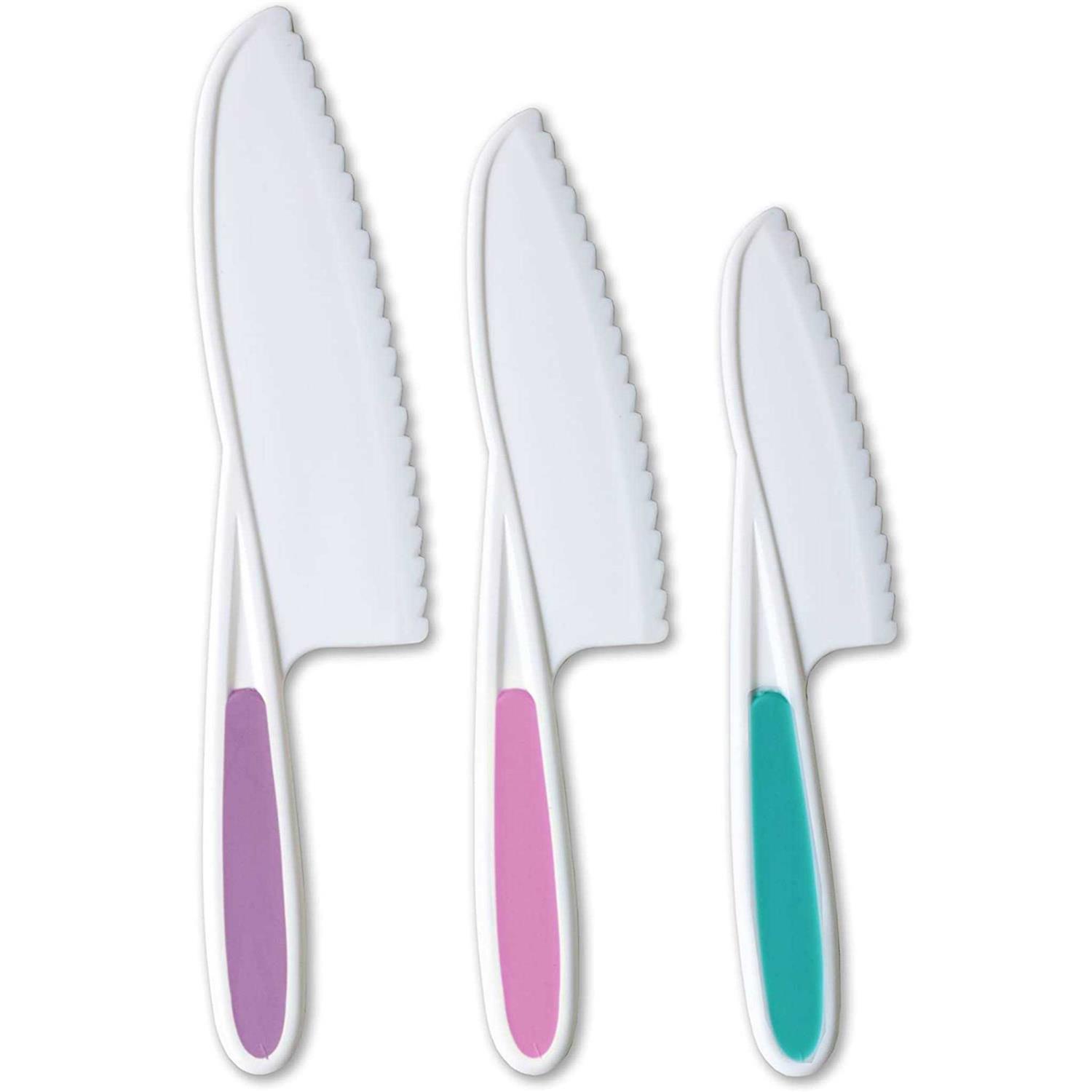 Tovla Jr. Knives for Kids 3-Piece Nylon Kitchen Knife Set Handle