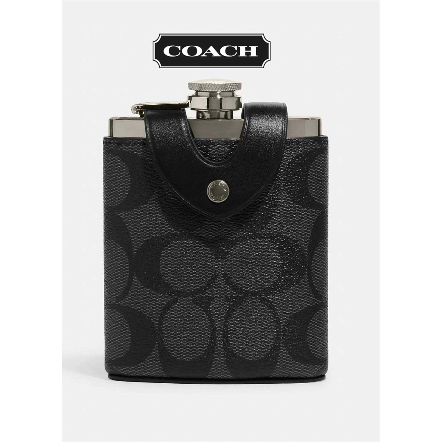 Coach Outlet Flask In Signature Canvas