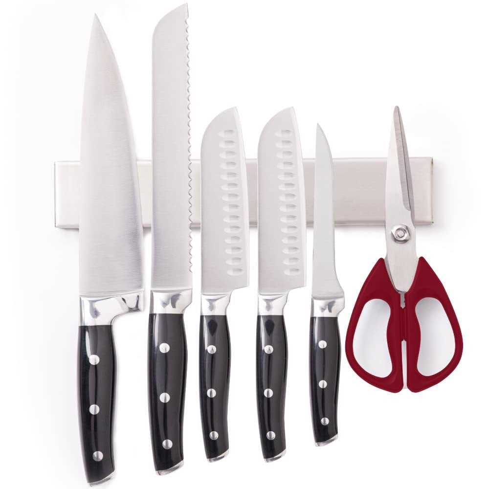 Gorilla Grip Stainless Steel Magnetic Knife Strip 16 Inch Holder Heavy Duty