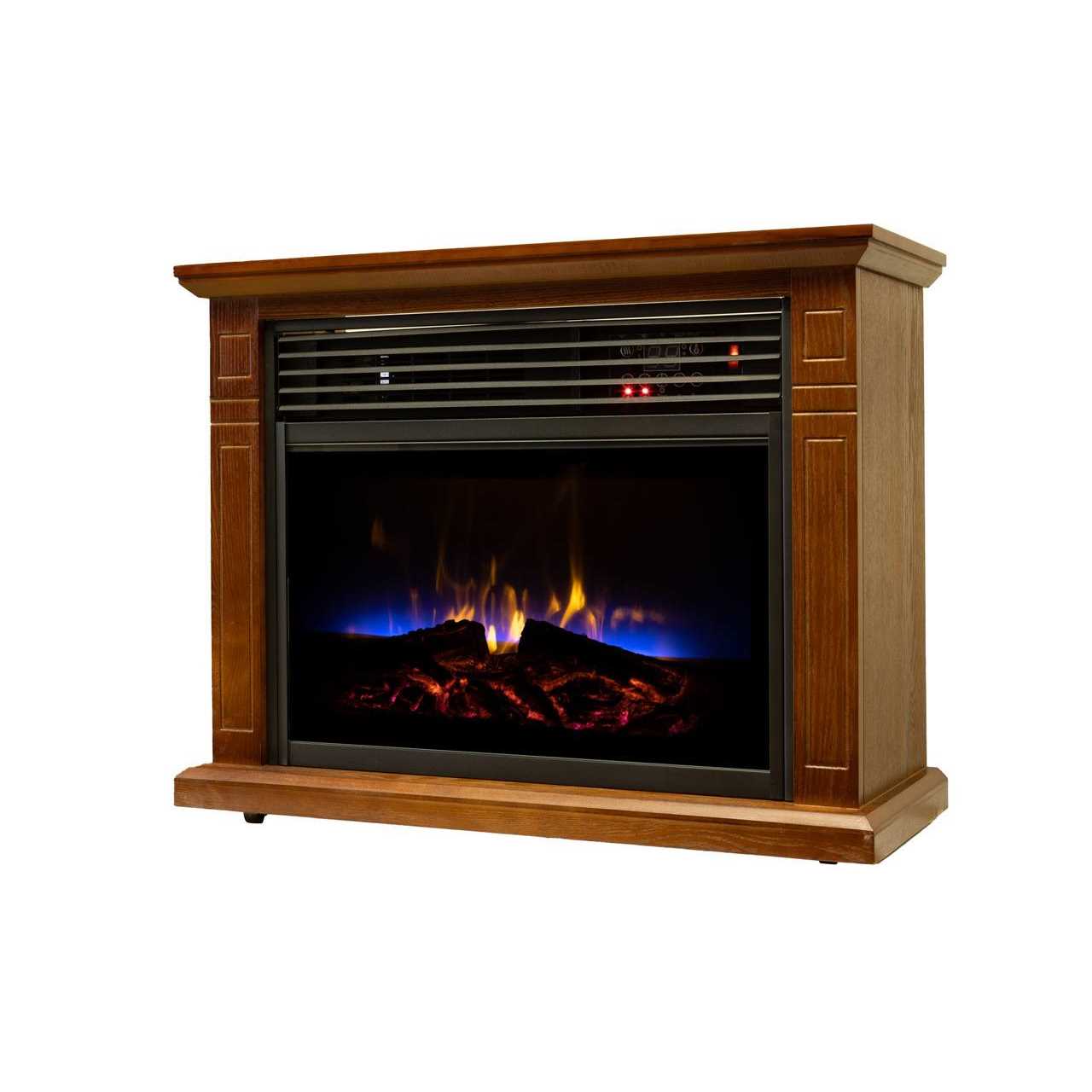 Comfort Glow Mobile Quartz Electric Fireplace with Real Flame Technology QF4570R