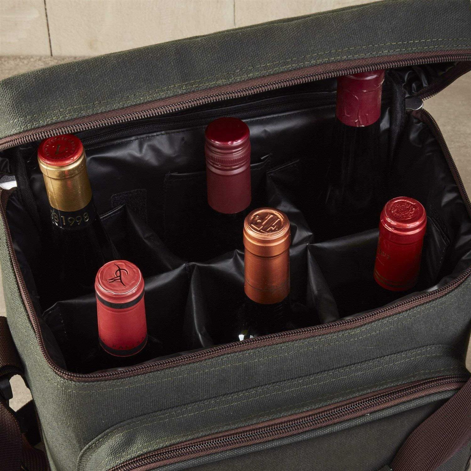 Wine Enthusiast 6-Bottle Wine Bag