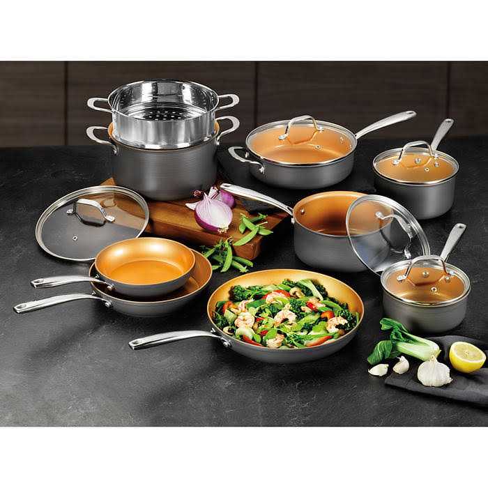 Gotham Steel Pro Hard Anodized 13 Piece Cookware Set