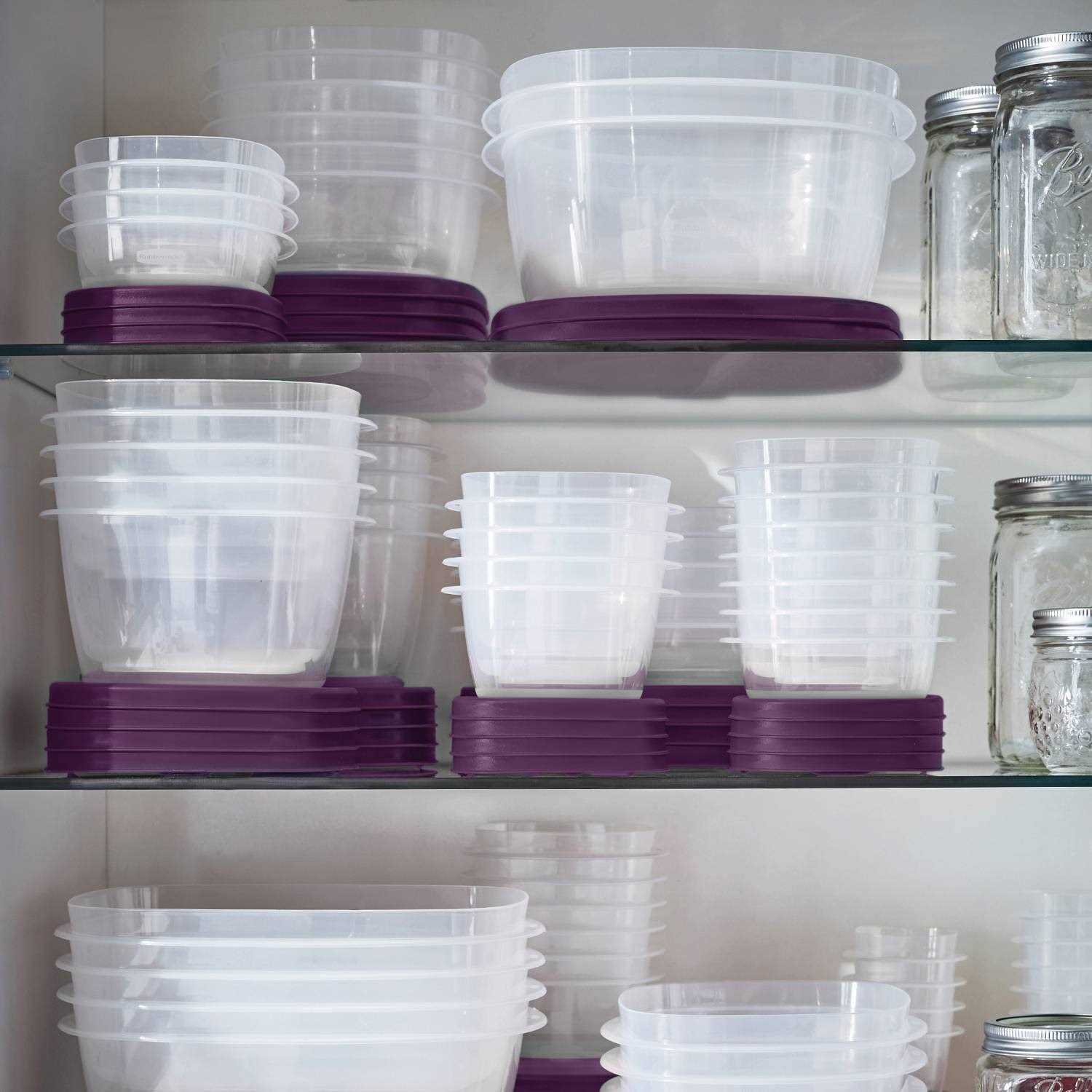 Rubbermaid 30pc Food Storage Containers Easy Find Lids Amethyst