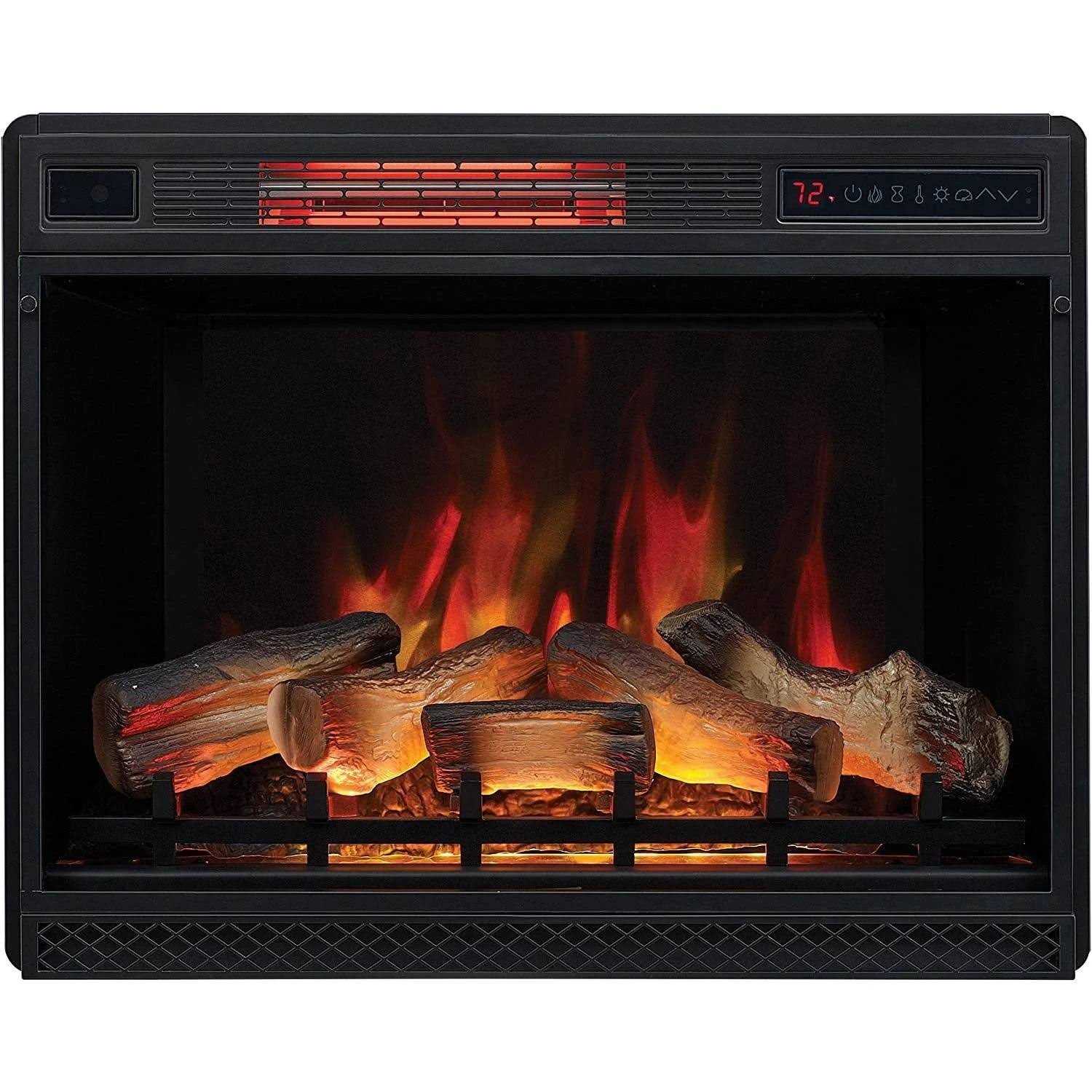 ClassicFlame 3D Infrared Quartz Electric Fireplace Insert with Safer Plug