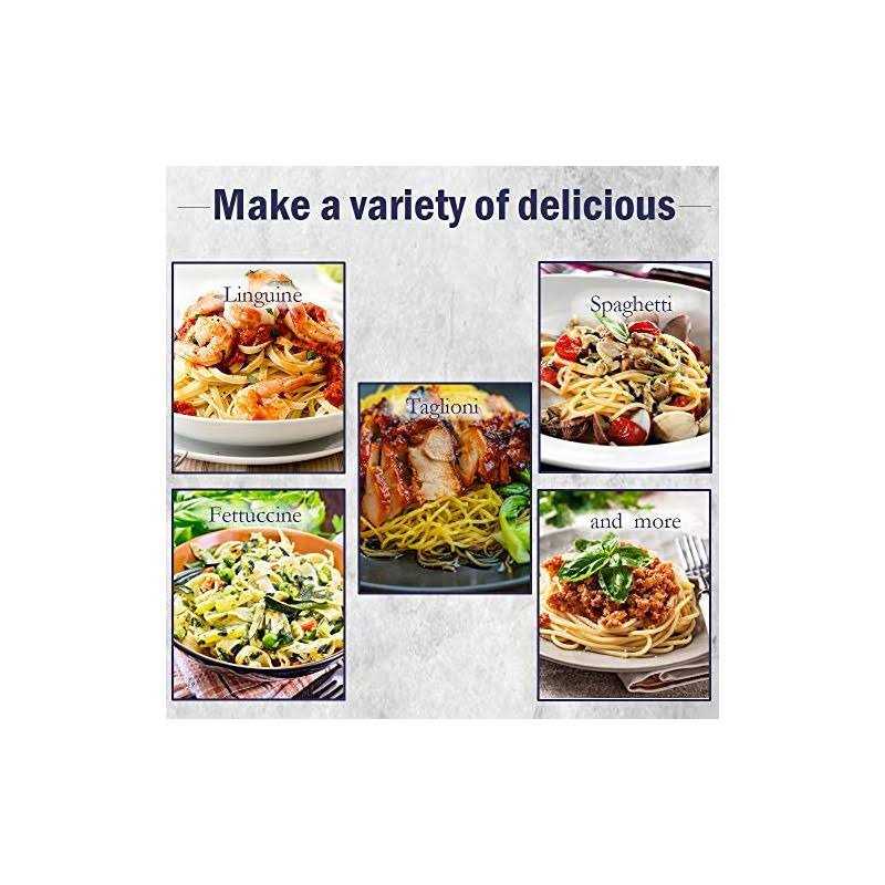 Sailnovo Pasta Maker Machine, 150 Roller Pasta Maker, 7 Adjustable Thickness Settings, 2-in-1 Noodles Maker with Rollers and Cutter