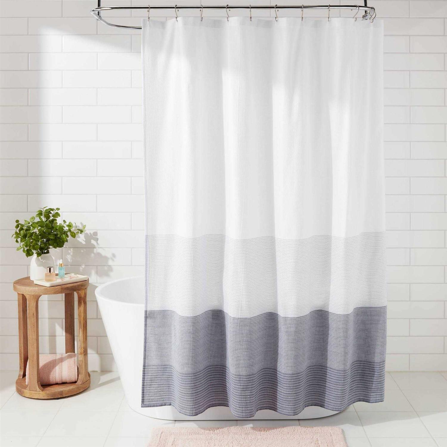 Threshold Nautical Shower Curtain Ombre Blue
