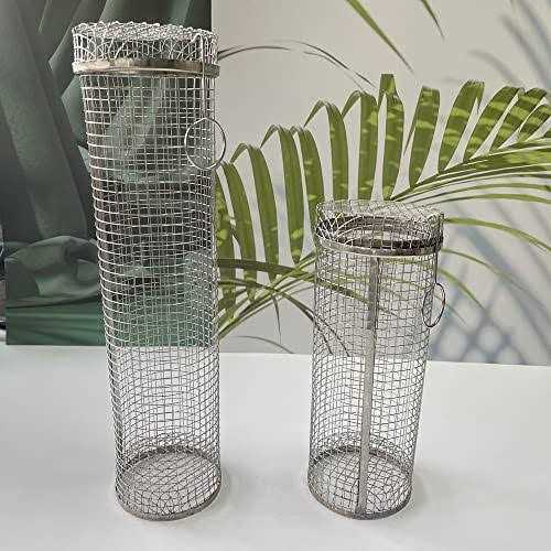 Rolling Grilling Basket Stainless Steel BBQ Grill Basket Outdoor Camping Barbecue Portable Roll Grill Basket