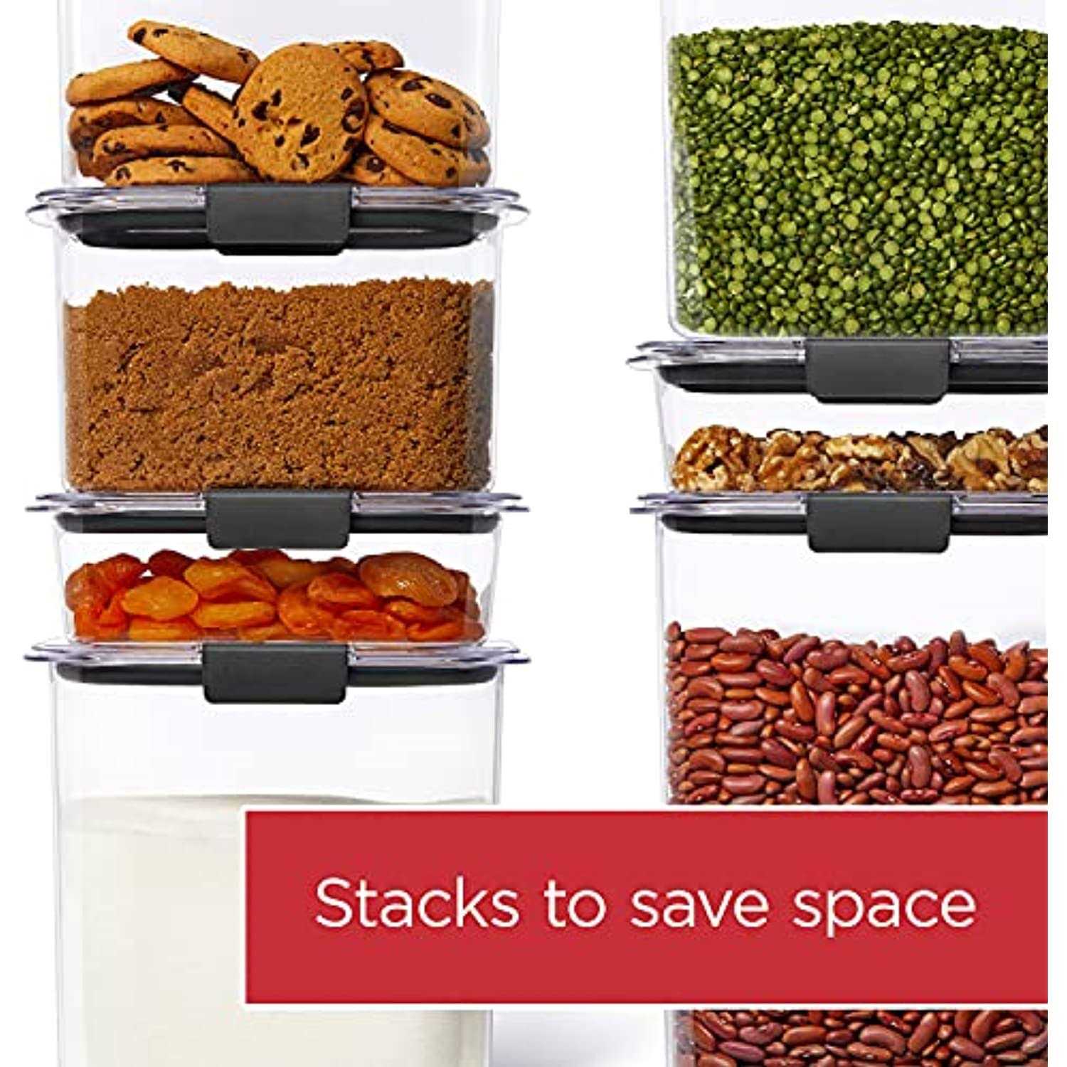 Rubbermaid Brilliance 8-Piece Pantry Food Storage Container Set
