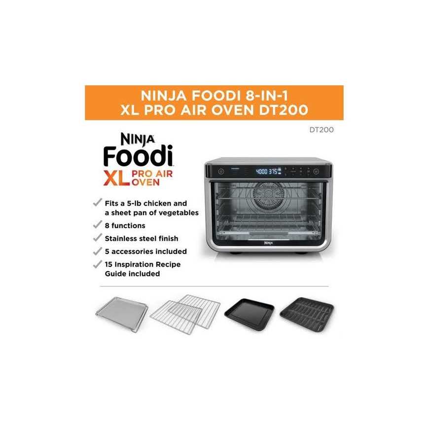 Restored Ninja Dt200 Foodi-8-in-1-XL Pro Air Fry Oven Large Countertop Convection Oven