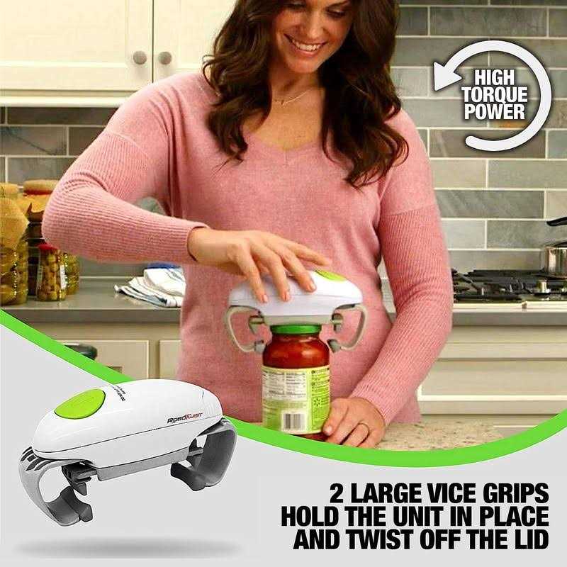 Robotwist Jar Opener Automatic Jar Opener Deluxe Model with Improved Torque