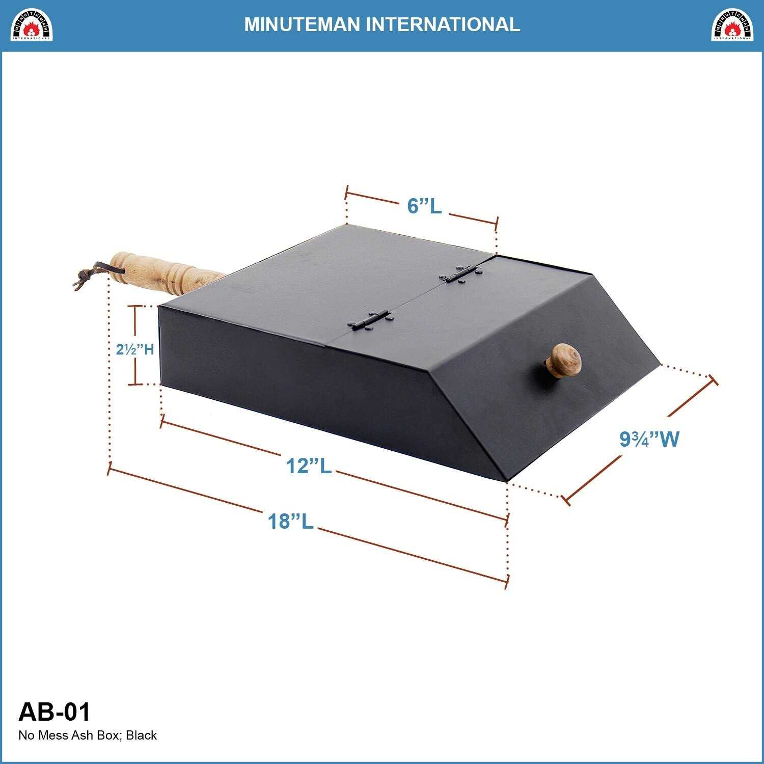 Minuteman No Mess Ash Box AB-01
