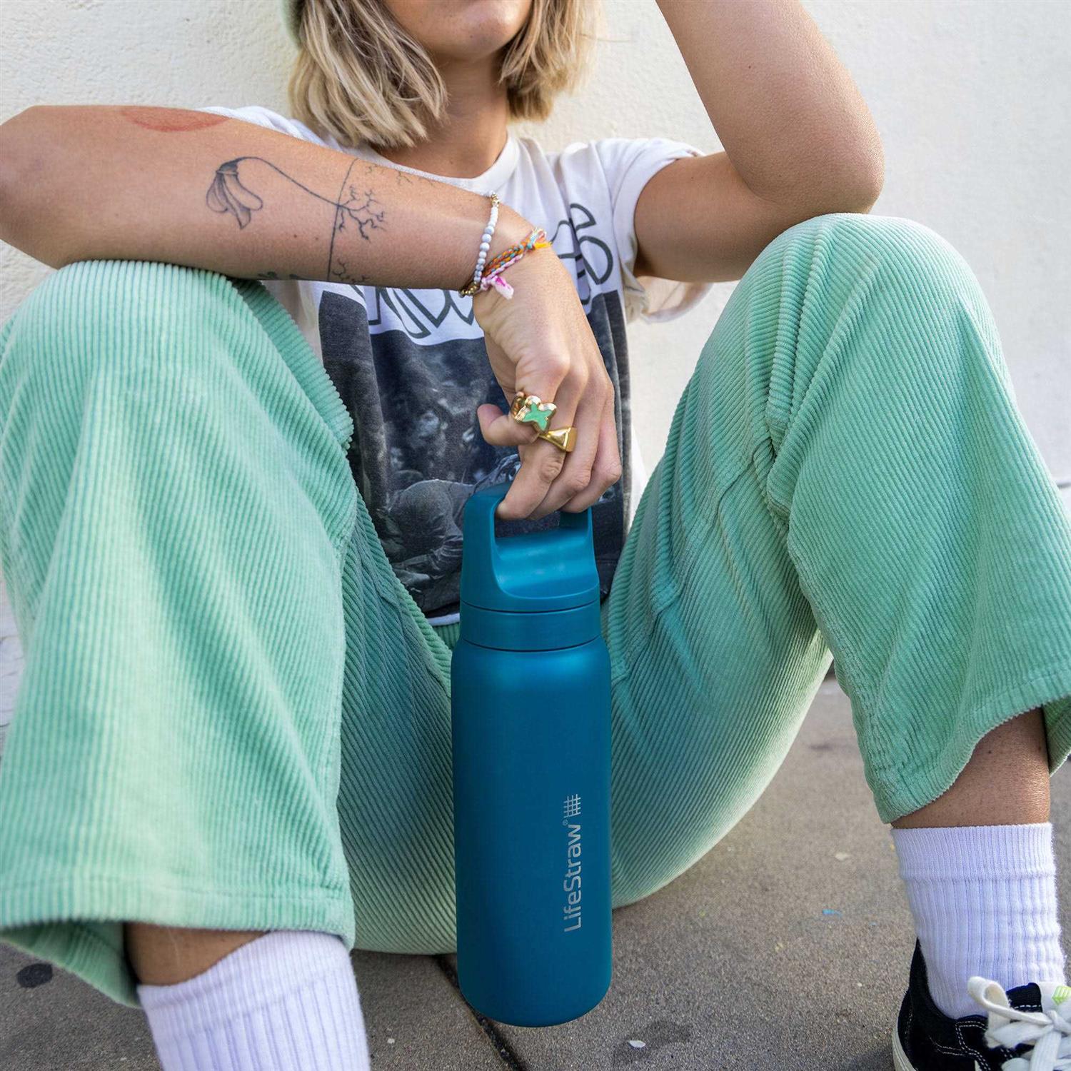 LifeStraw Go Series Stainless Steel Water Bottle with Filter