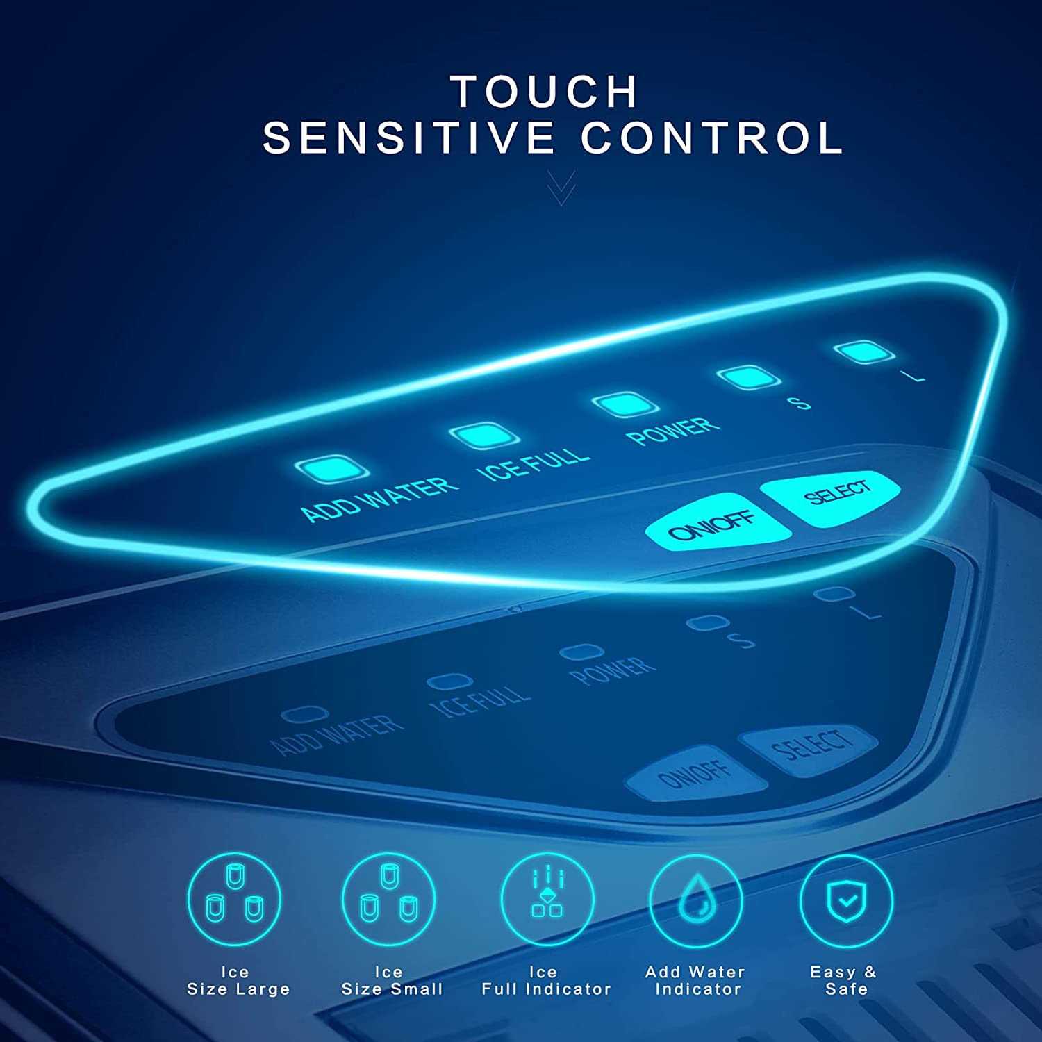 Silonn Ice Maker Countertop, 9 Cubes Ready in 6 Mins, 26lbs in 24Hrs, Self-Cleaning Ice Machine with Ice Scoop and Basket