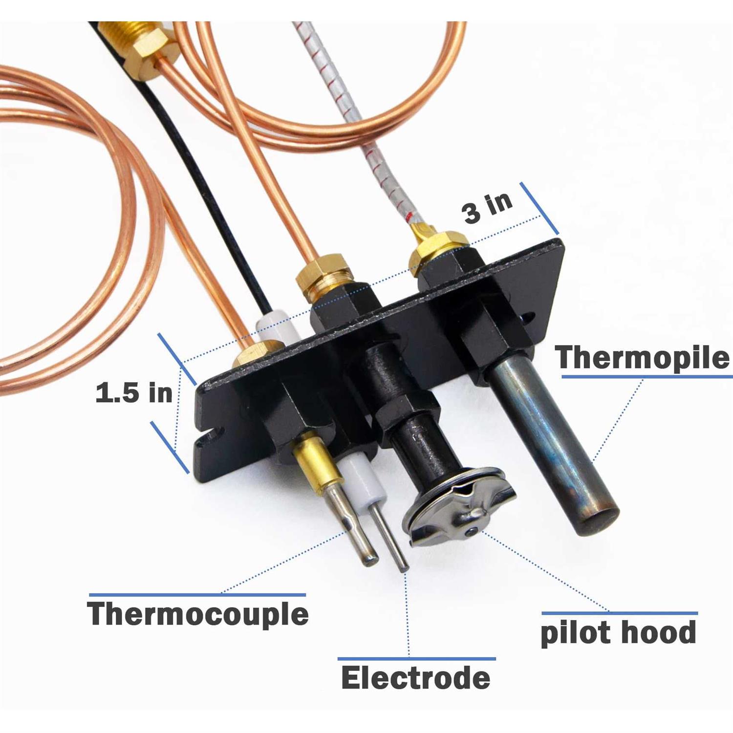 10002264 Propane and Natural Gas Pilot Assembly,lp Ng 3 Way Pilot Replacement Fo